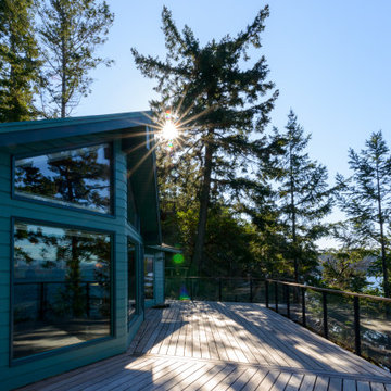 Wraparound Ipe Deck with Glass Railing & Waterfront Views