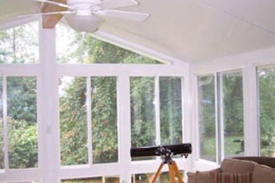 Sunroom - large traditional sunroom idea in Other