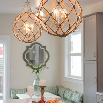 Hamptons-inspired casual/chic restoration of a grand Glenview Craftsman