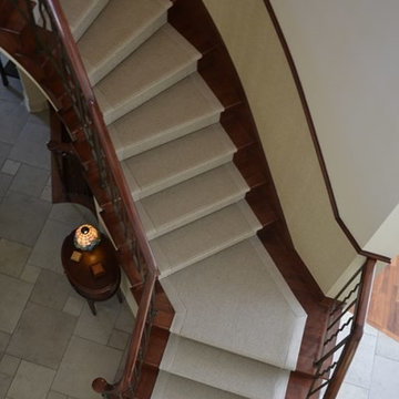 Wool Stair Runner & Fabric border