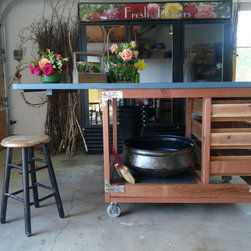 Floral Design Table - Office Carts And Stands