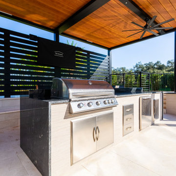 Louvered Pergola over a Pool Deck, New Smyrna Beach FL