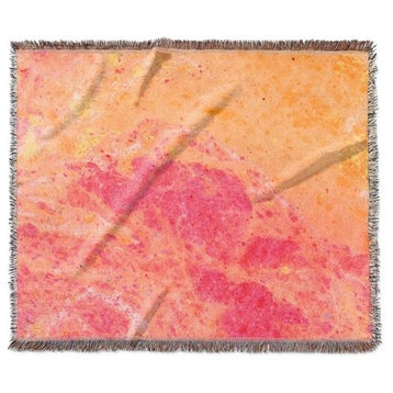 "Grapefruit Marble" Woven Blanket 60"x50"