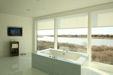 Inspiration for a contemporary bathroom remodel in New York