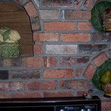 Mrs. O's Brick Structure over the oven