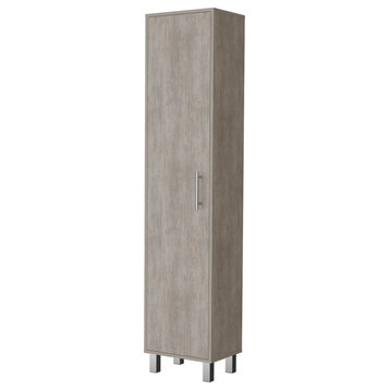 Lawen Tall Storage Cabinet, Concrete Gray