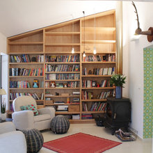 Living room bookshelves