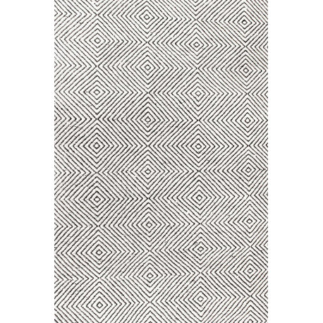 Nuloom Hand-Tufted Trellis Rug, Ivory 9'x12'