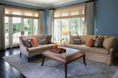 Transitional living room photo in San Francisco