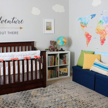 "Up" Travel Themed Gender Neutral Nursery