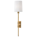 Hudson Valley - Hudson Valley Fredonia 1-Light Wall Sconce, Aged Brass - Finish: Aged Brass