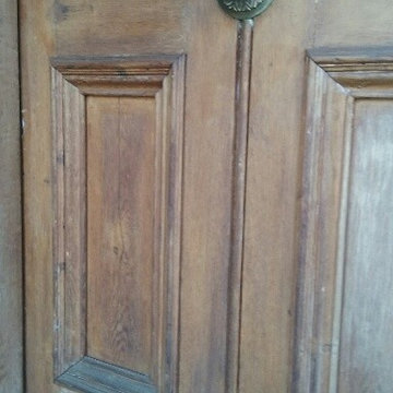 Entrance door: "Before restoration"
