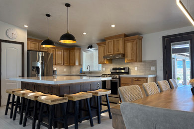 Example of a transitional kitchen design in Boise