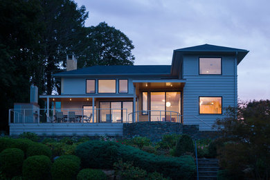 Trendy home design photo in Providence