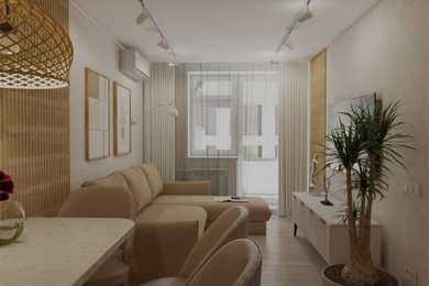 На фото: гостиная комната в стиле шебби-шик