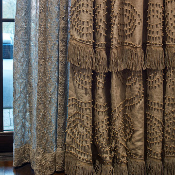 Embroidered Window Panels with Lace Sheers