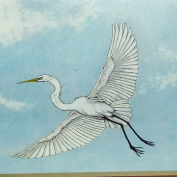 Tropical Barrel Ceiling Mural