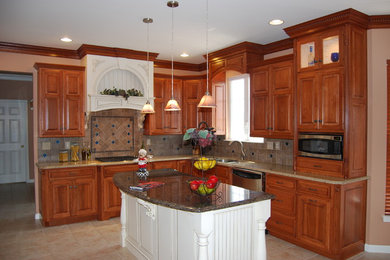 Example of a classic kitchen design in Other