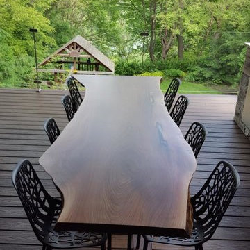 Custom LIve Edge Black Walnut Table
