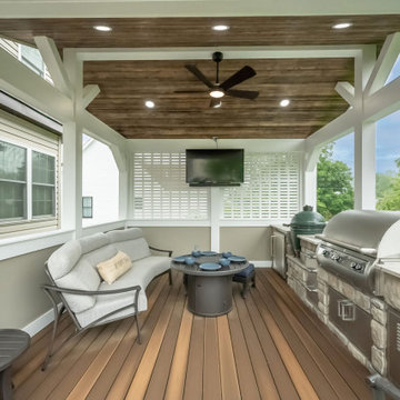 Deck, Overhang & Outdoor Kitchen