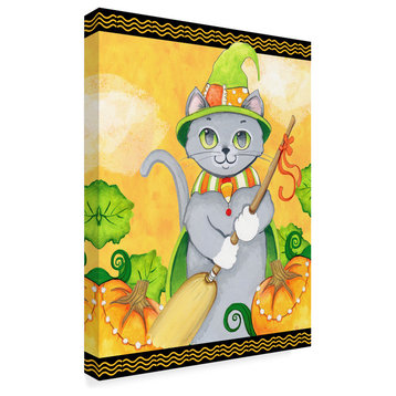 Valarie Wade 'Witchy Cat' Canvas Art, 32"x24"