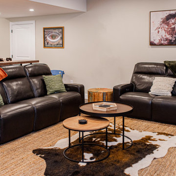 Rustic Industrial Basement Renovation