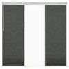 Navajo White-Koala Gray 3-Panel Track Extendable Vertical Blinds 36-66"x94"