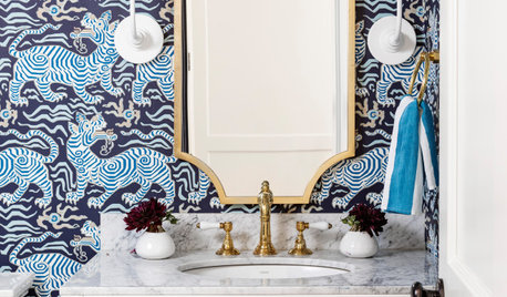 6 New Powder Rooms That Go All In on Drama