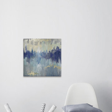 "Blue Jet Stream" Painting Print on Wrapped Canvas