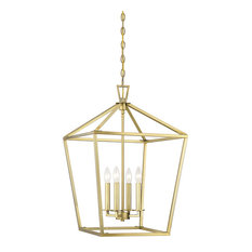 Townsend 4-Light Foyer Pendant, Warm Brass