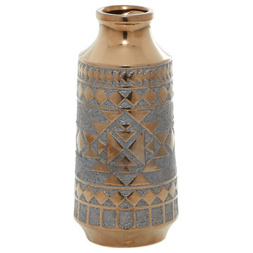 Contemporary Gold Porcelain Ceramic Vase 98350