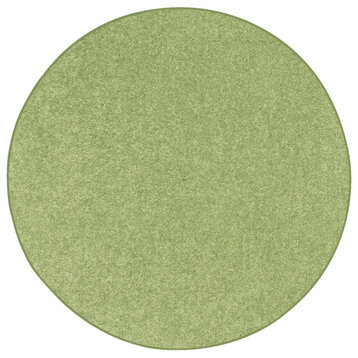 Saturn Collection Solid Color Area Rugs Lime Green - 2' Round