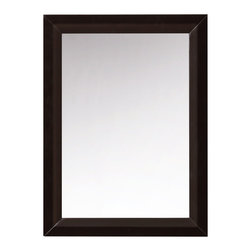 Ancerre Designs - Transitional Framed Mirror, Espresso, 28" - Bathroom Mirrors