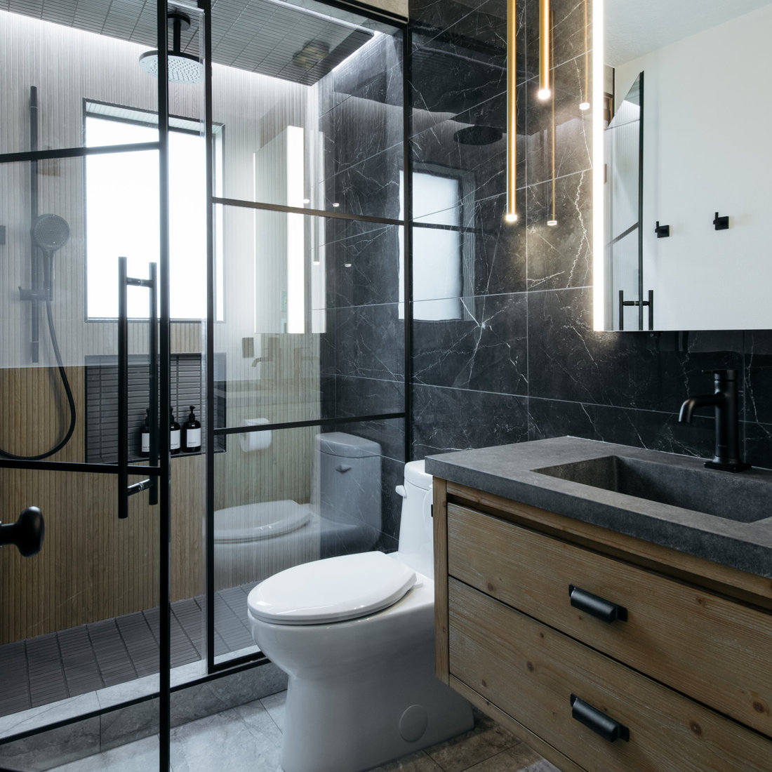 Moody Modern Bathroom Remodel