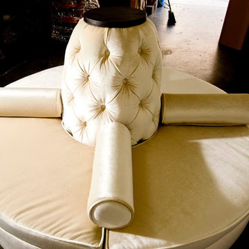 Center Banquette Sofa in Velvet from Robert Allen
