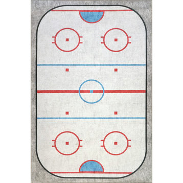 Kidz Hockey Area Rug, 3'x5'
