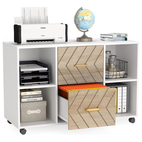 Tribesigns File Cabinet, Large Filing Cabinet Printer Stand with Storage
