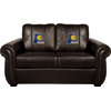 Indiana Pacers NBA Chesapeake Brown Leather Loveseat