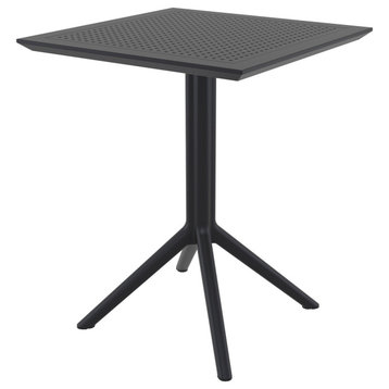 Sky Square Folding Table 24 inch Black