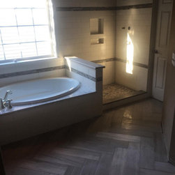 Custom Stone Floor/Ceramic Shower - Wall And Floor Tile