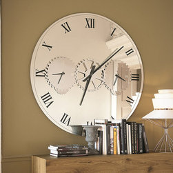 Times Modern Wall Mirror / Clock by Cattelan Italia - $2,375.00 - Wall Mirrors
