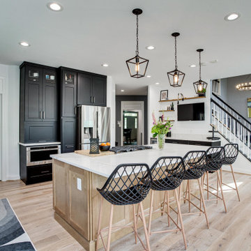 Transitional Two-Finish Kitchen Design Silver Spring, MD