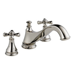 Delta Cassidy 3-Hole Roman Tub Trim - Low Arc Spout - Bathtub Faucets