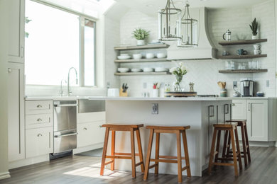 Example of a trendy kitchen design in Seattle