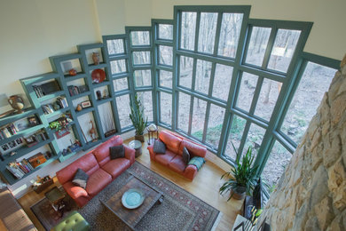 Transitional living room photo in Philadelphia