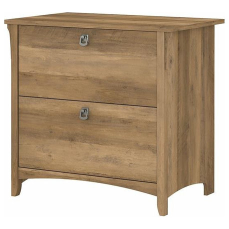 Bush Furniture Salinas 2 Drawer File Cabinet in Reclaimed Pine