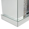 Glam Silver Glass Fireplace 560075