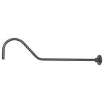 Millennium - Millennium RGN41-SB Goose Neck, Satin Black Finish - From the R Series Collection, this gooseneck accessory can be purchased as separately. It is used for wall mounting (R Series Collection) RLM Shades. This accessory is weather resistant for harsh environments. It can be mounted with different size shades.
