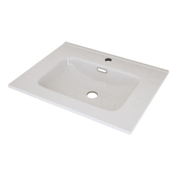 Baden Haus 50202 America 24" White Ceramic Integrated Sink - White