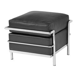 Cube LC Ottoman | Black - Footstools And Ottomans